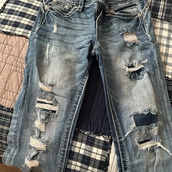 Miss Me Blue Embellished Jeans - Picture 2 of 3